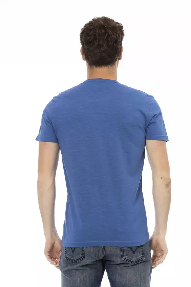 Blue Cotton Men T-Shirt sold by Louxly product image thumbnail 3