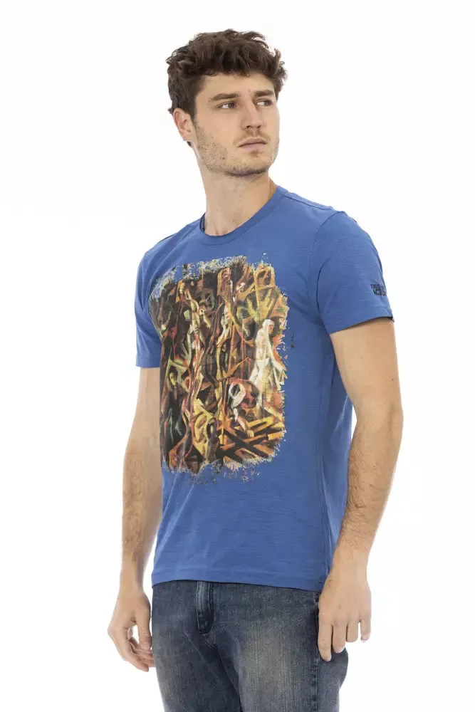 Blue Cotton Men T-Shirt sold by Louxly product image thumbnail 2