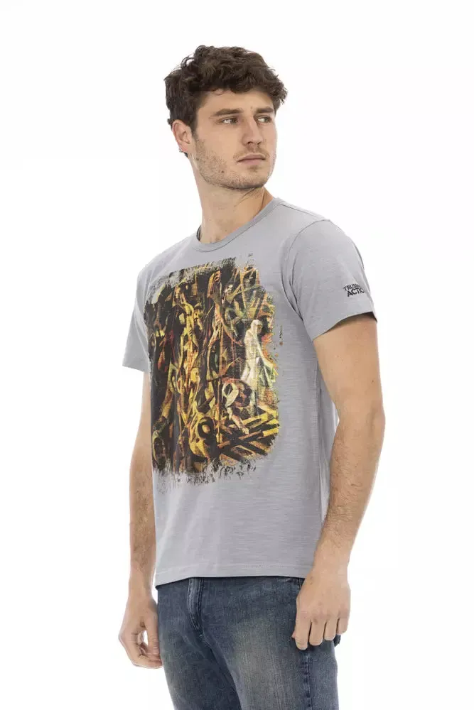 Gray Cotton Men T-Shirt sold by Louxly product image thumbnail 2