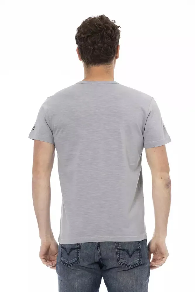 Gray Cotton Men T-Shirt sold by Louxly product image thumbnail 3