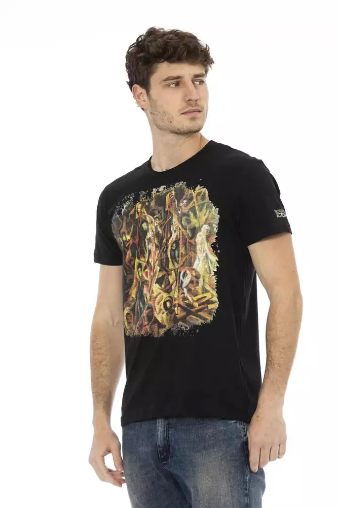 Black Cotton Men T-Shirt sold by Louxly product image thumbnail 2