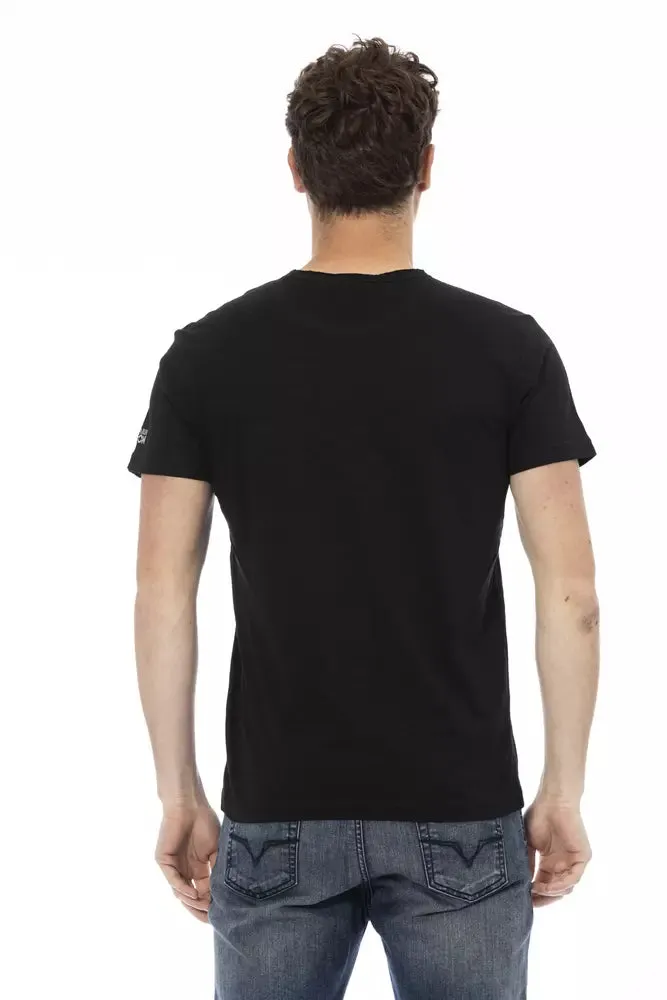 Black Cotton Men T-Shirt sold by Louxly product image thumbnail 3