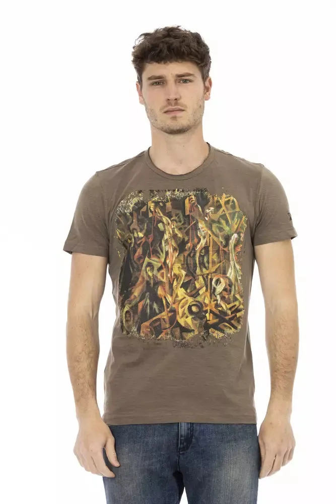 Brown Cotton Men T-Shirt sold by Louxly