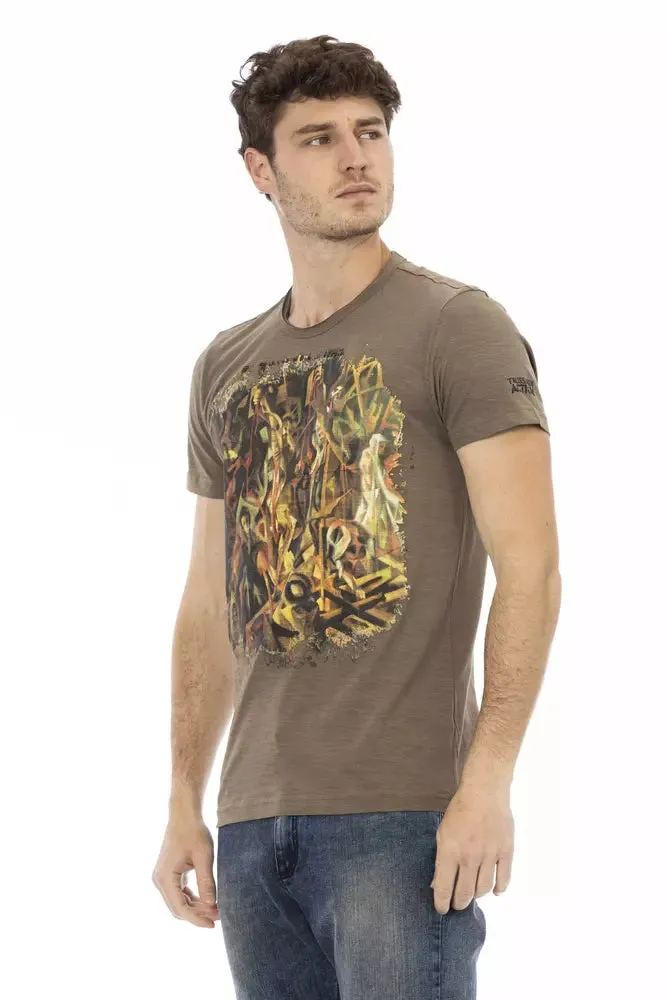 Brown Cotton Men T-Shirt sold by Louxly product image thumbnail 2