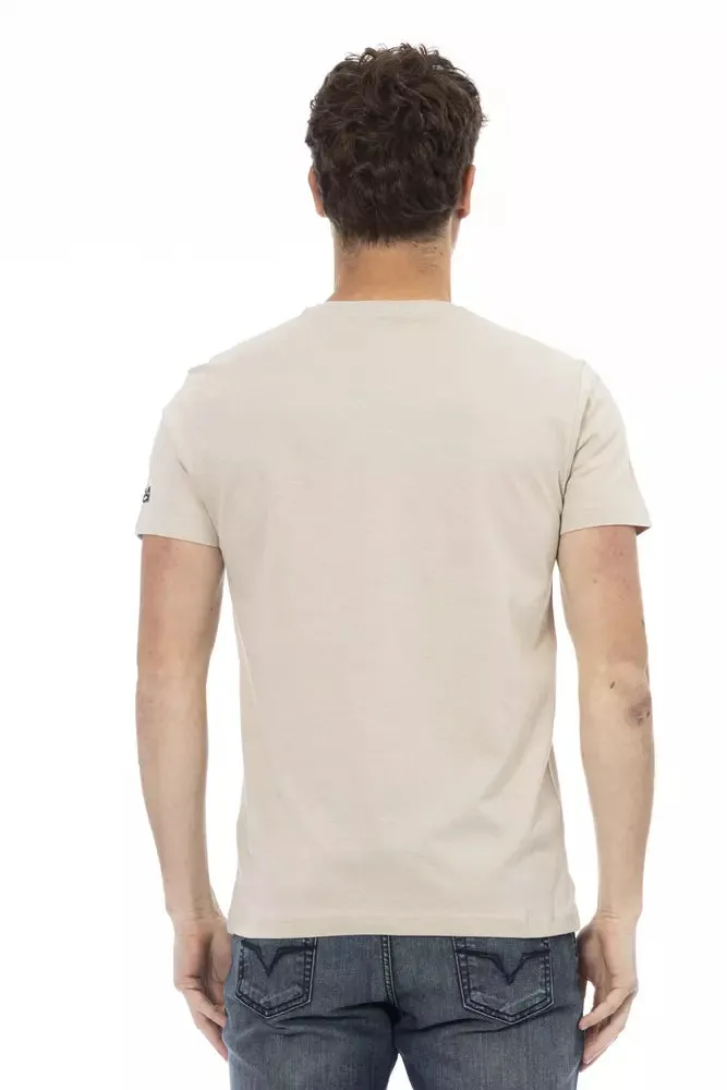 Beige Cotton Men T-Shirt sold by Louxly product image thumbnail 3