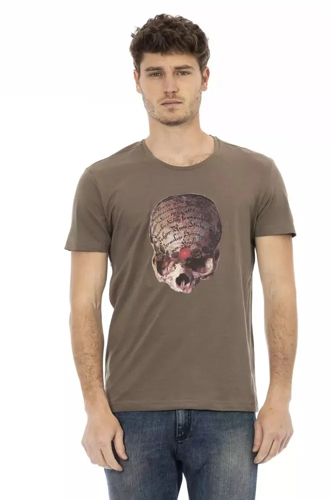 Brown Cotton Men T-Shirt sold by Louxly