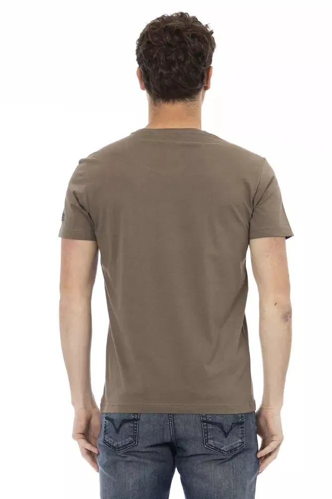 Brown Cotton Men T-Shirt sold by Louxly product image thumbnail 3