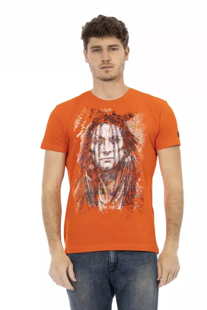 Orange Cotton Men T-Shirt sold by Louxly