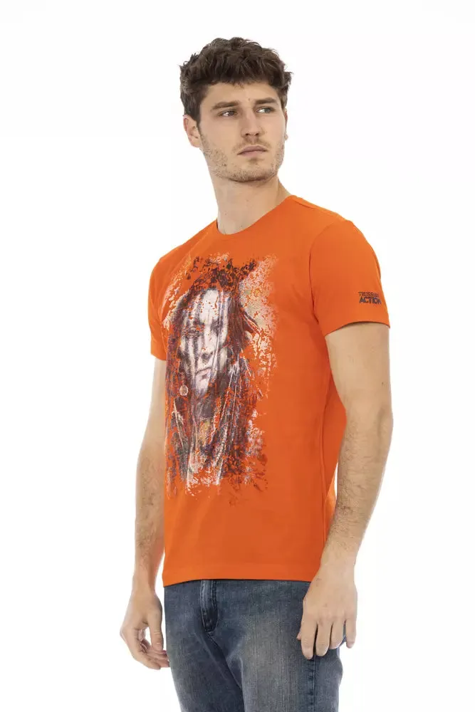 Orange Cotton Men T-Shirt sold by Louxly product image thumbnail 2
