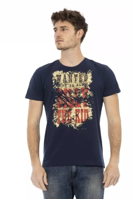 Blue Cotton Men T-Shirt sold by Louxly