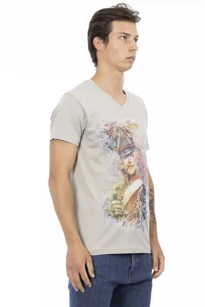 Gray Cotton Men T-Shirt sold by Louxly product image thumbnail 2