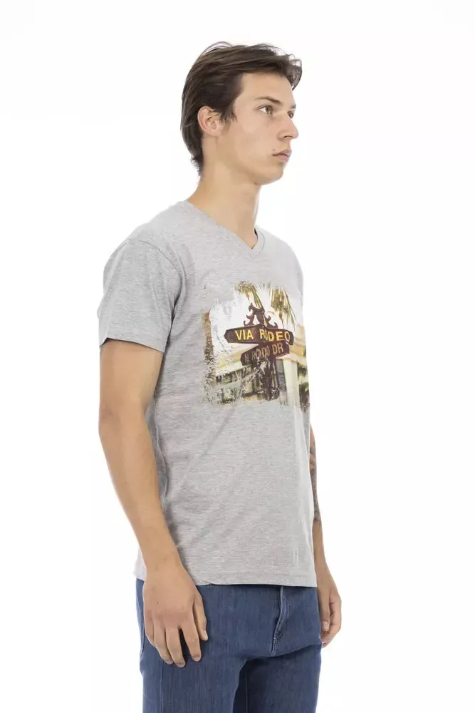 Gray Cotton Men T-Shirt sold by Louxly product image thumbnail 2