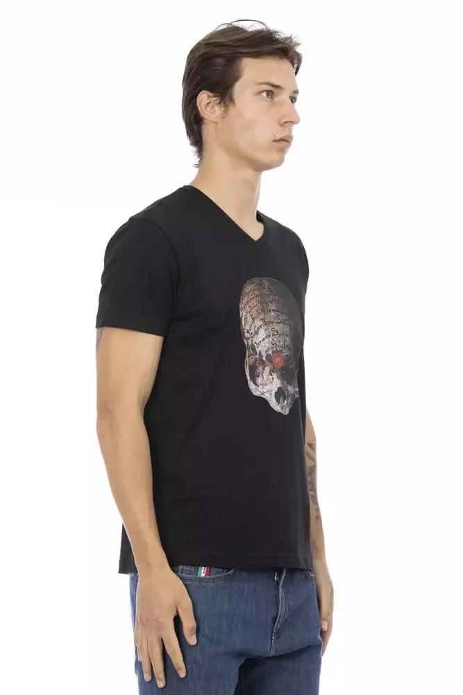 Black Cotton Men T-Shirt sold by Louxly product image thumbnail 2