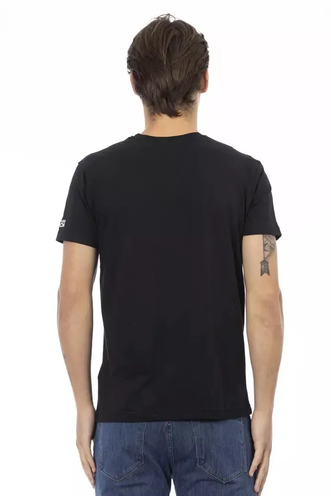 Black Cotton Men T-Shirt sold by Louxly product image thumbnail 3