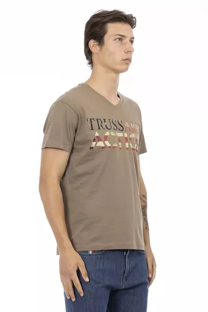Brown Cotton Men T-Shirt sold by Louxly product image thumbnail 2