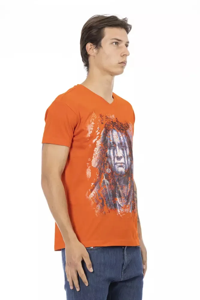 Orange Cotton Men T-Shirt sold by Louxly product image thumbnail 2