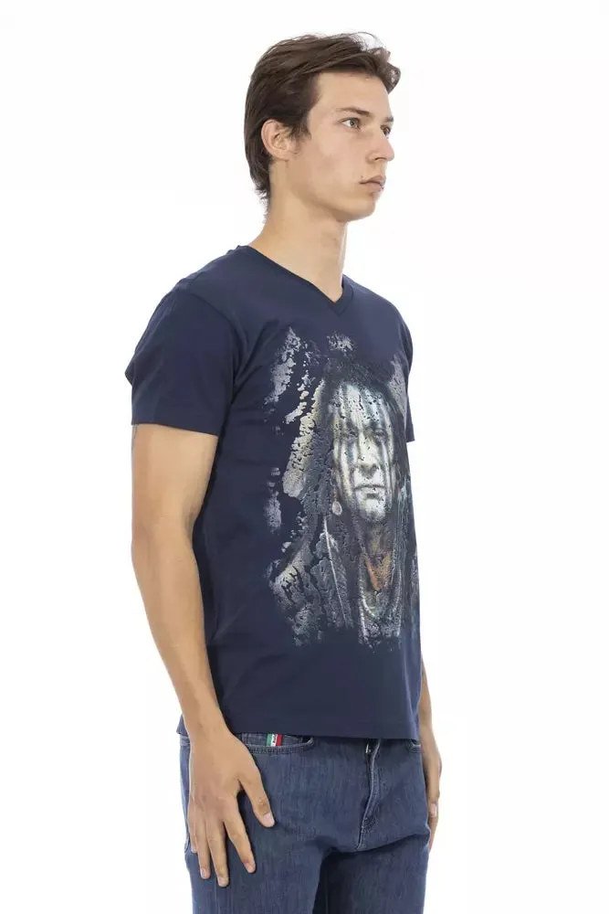 Blue Cotton Men T-Shirt sold by Louxly product image thumbnail 2