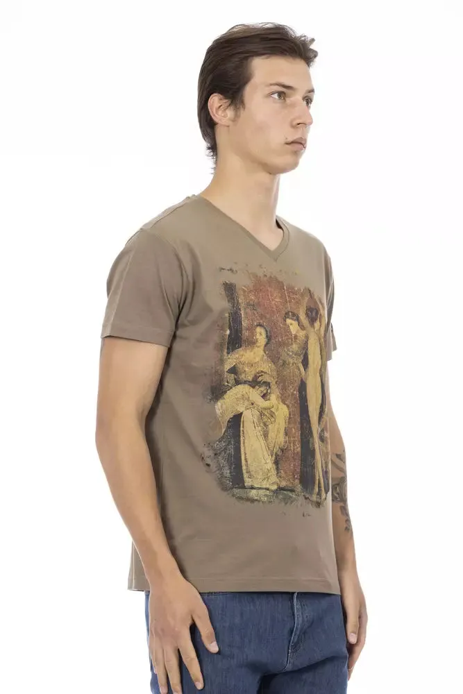 Brown Cotton Men T-Shirt sold by Louxly product image thumbnail 2
