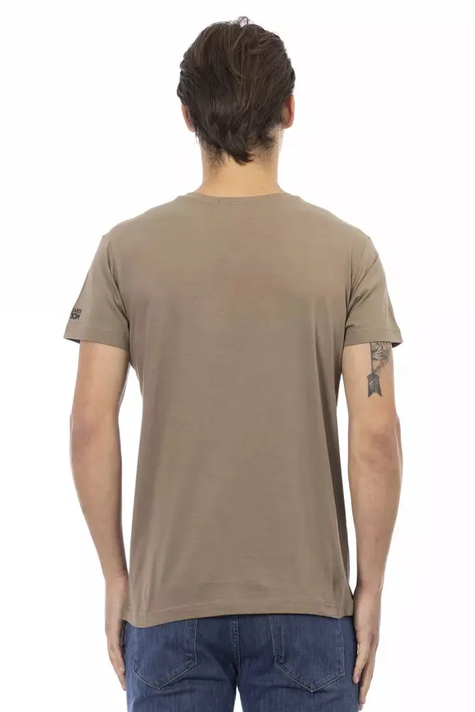 Brown Cotton Men T-Shirt sold by Louxly product image thumbnail 3