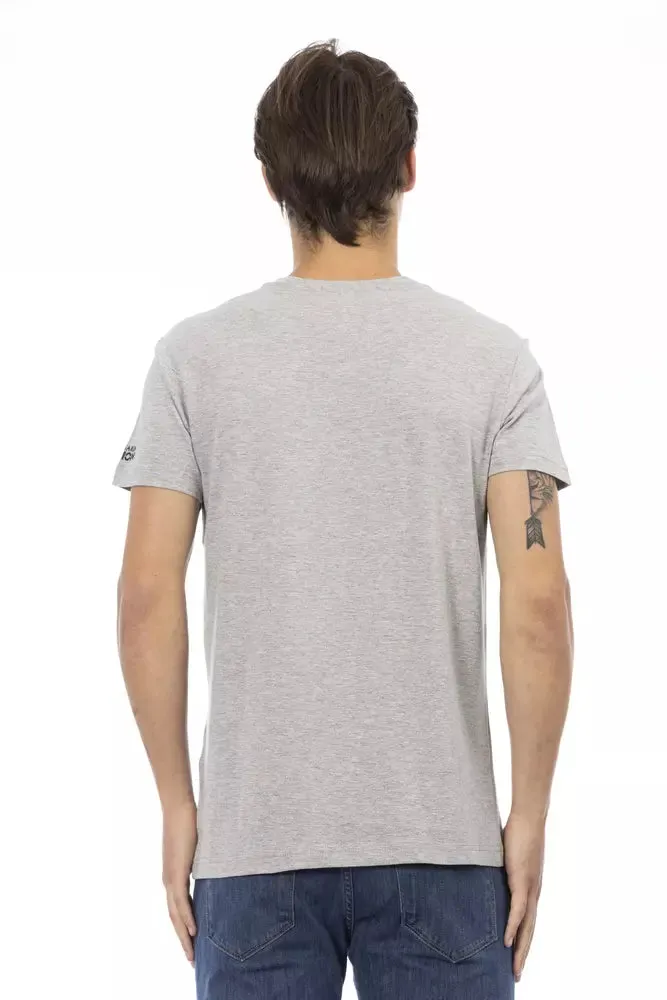 Gray Cotton Men T-Shirt sold by Louxly product image thumbnail 3