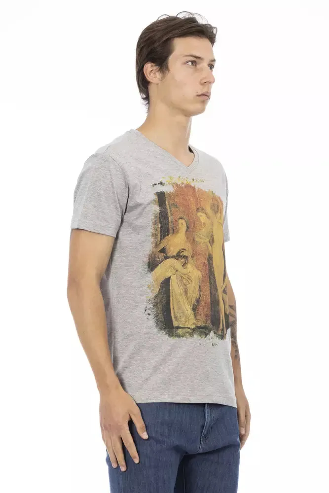 Gray Cotton Men T-Shirt sold by Louxly product image thumbnail 2