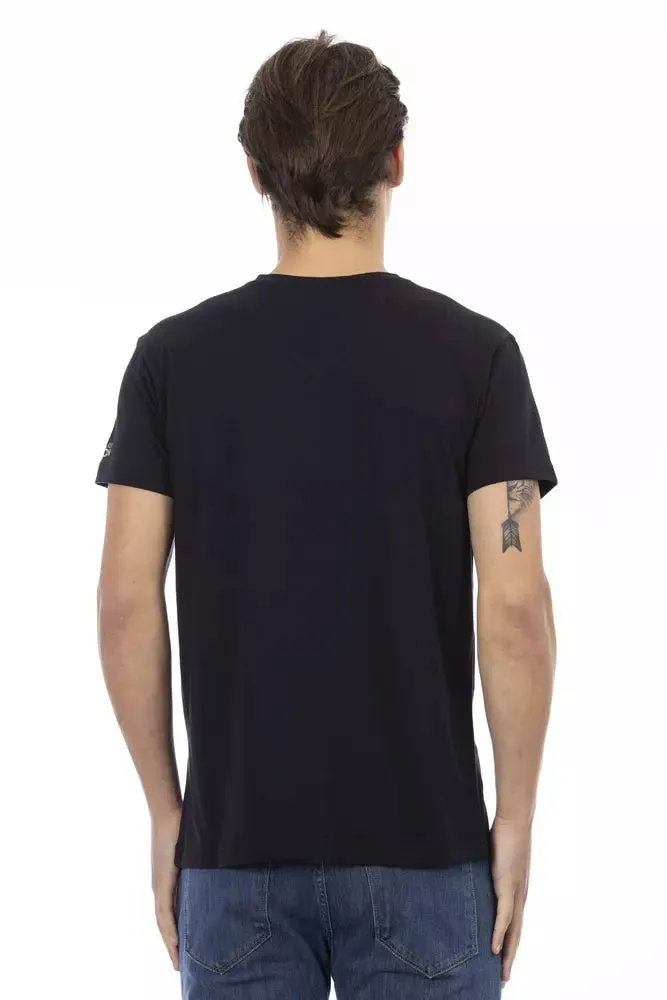Black Cotton Mens TShirt sold by Louxly product image thumbnail 3