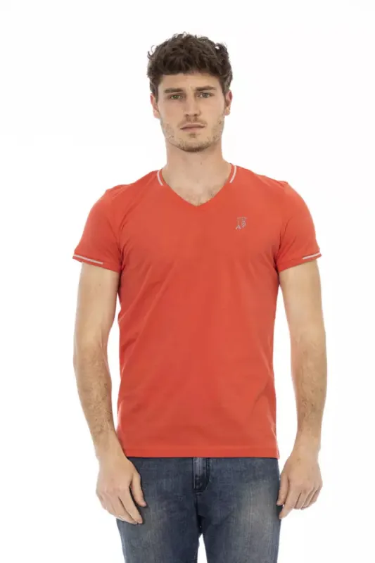 Orange Cotton Men T-Shirt sold by Louxly