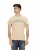 Beige Cotton Men T-Shirt sold by Louxly