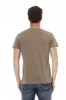 Brown Cotton Men's V-Neck T-Shirt sold by Louxly