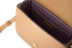 Elegant Calf Leather Shoulder Bag in Brown sold by Louxly