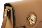 Elegant Calf Leather Shoulder Bag in Brown sold by Louxly