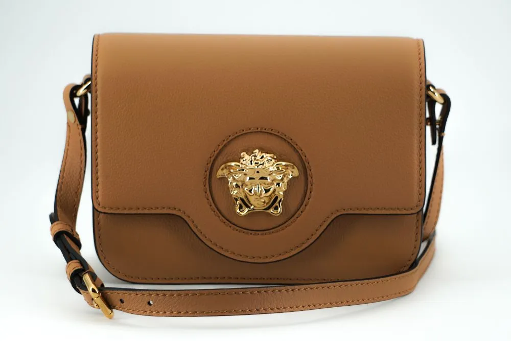 Elegant Calf Leather Shoulder Bag in Brown sold by Louxly