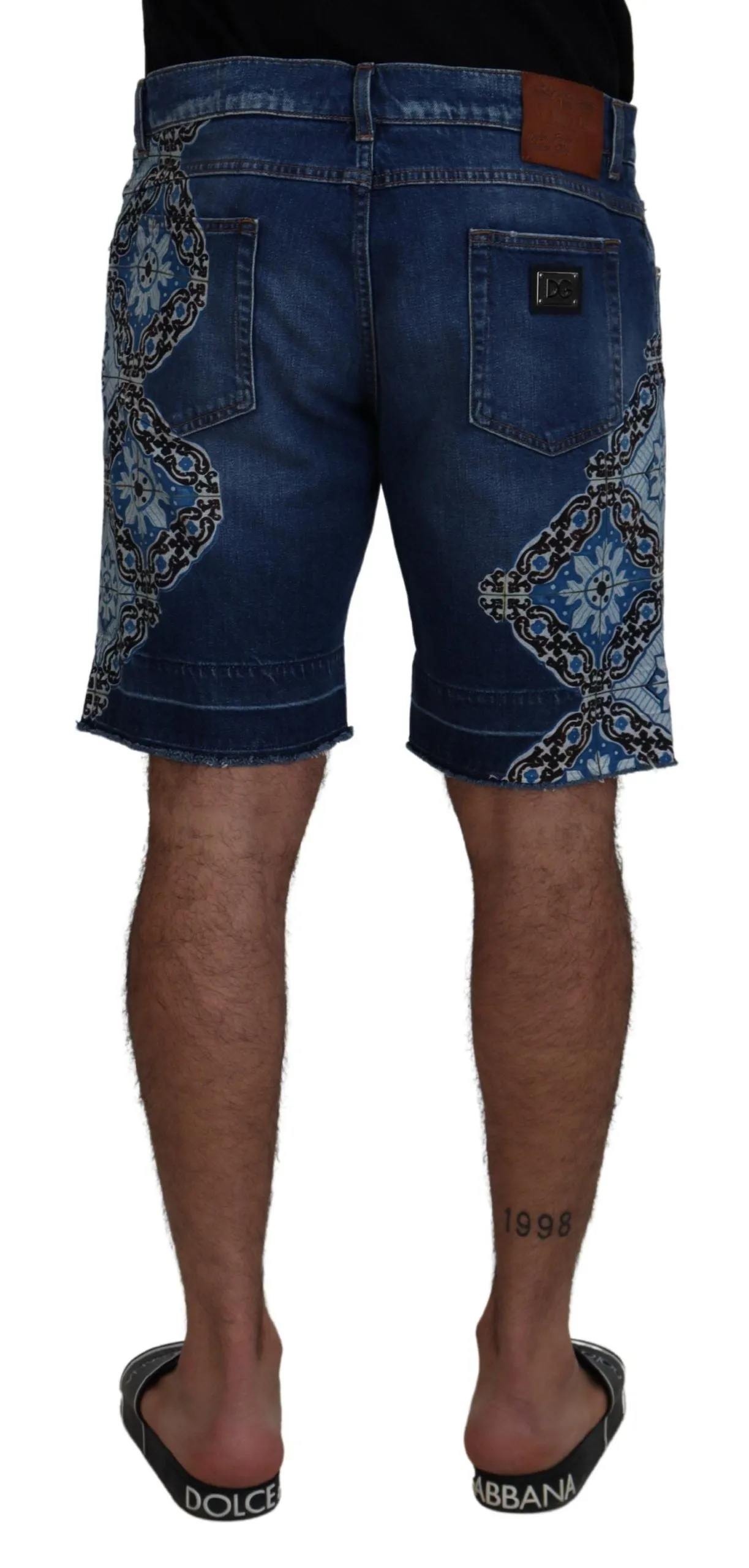 Elegant Slim Fit Denim Shorts sold by Louxly product image thumbnail 2
