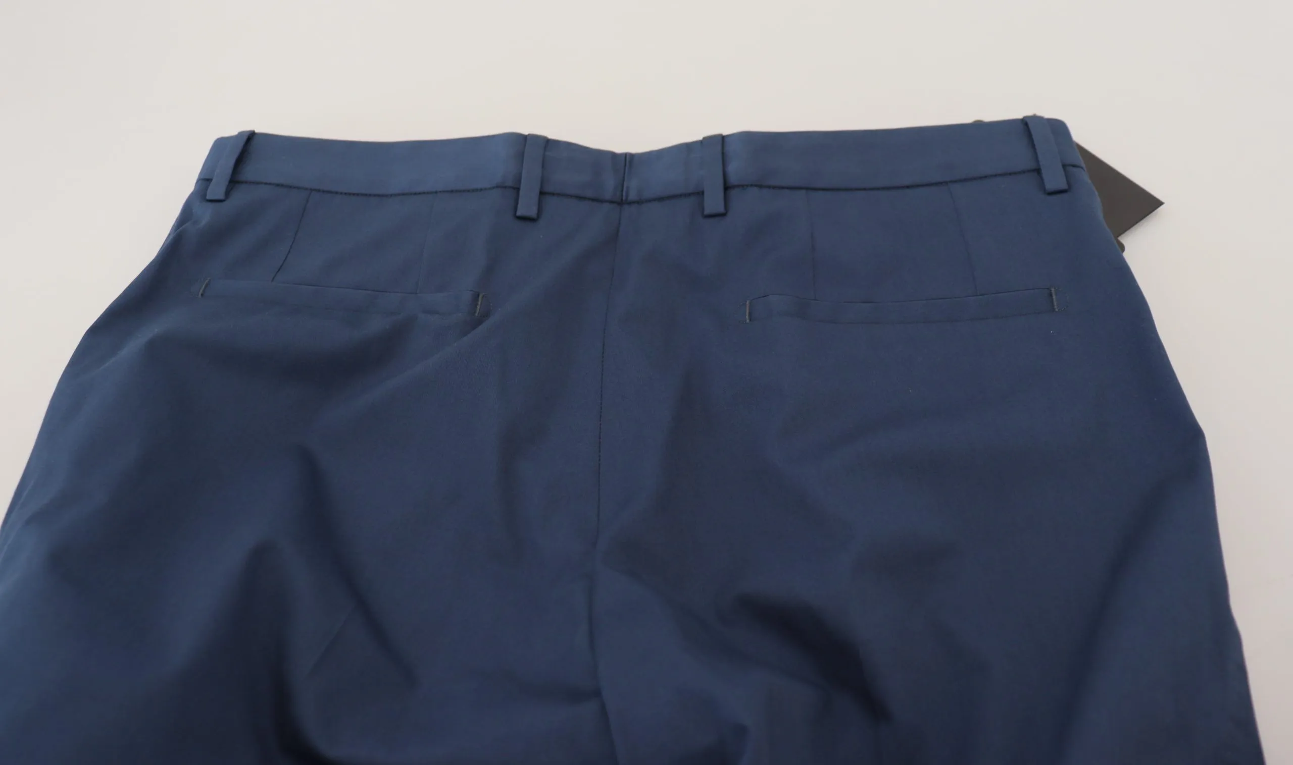 Elegant Slim Fit Chinos in Blue sold by Louxly product image thumbnail 5