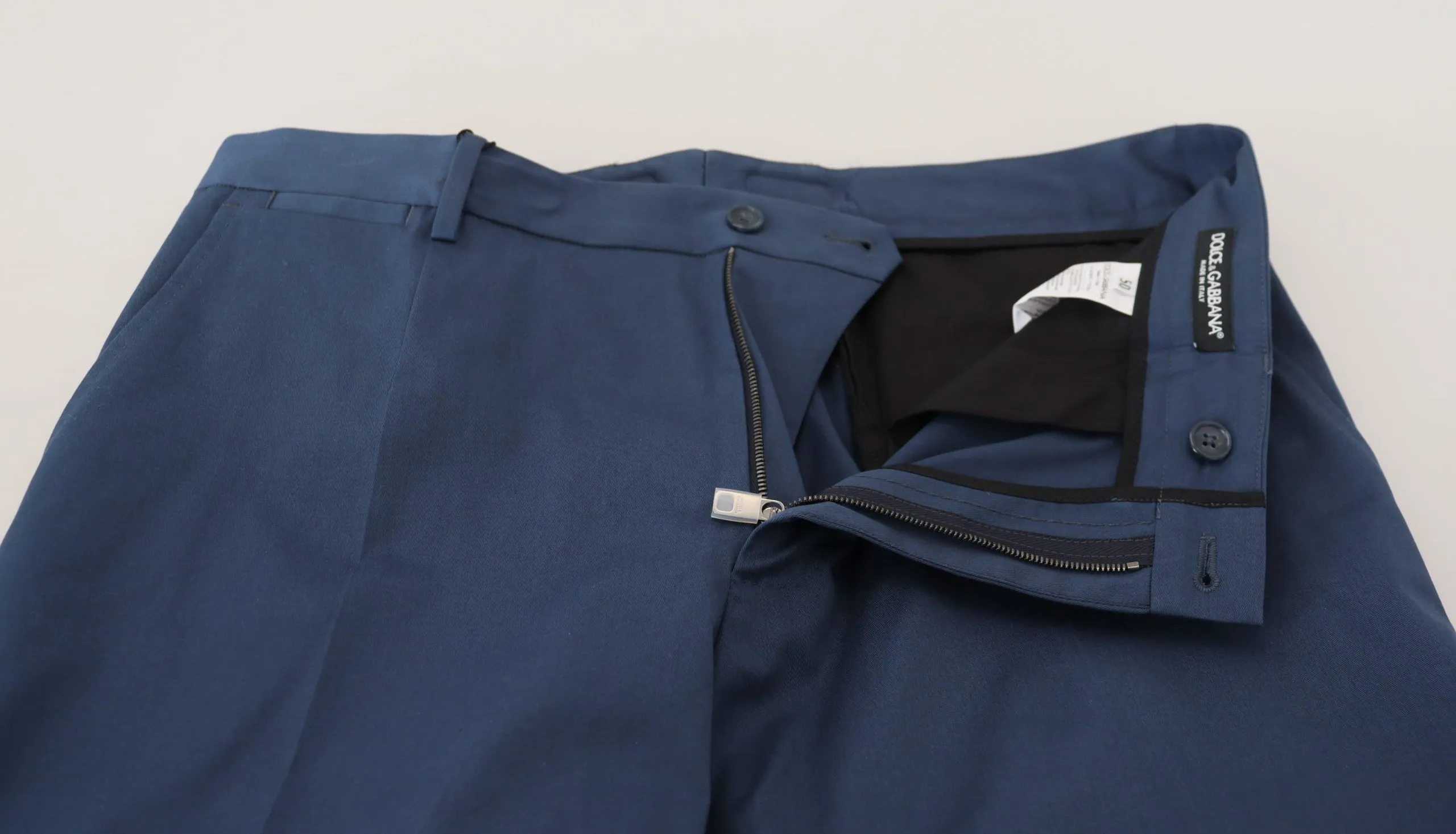 Elegant Slim Fit Chinos in Blue sold by Louxly product image thumbnail 4