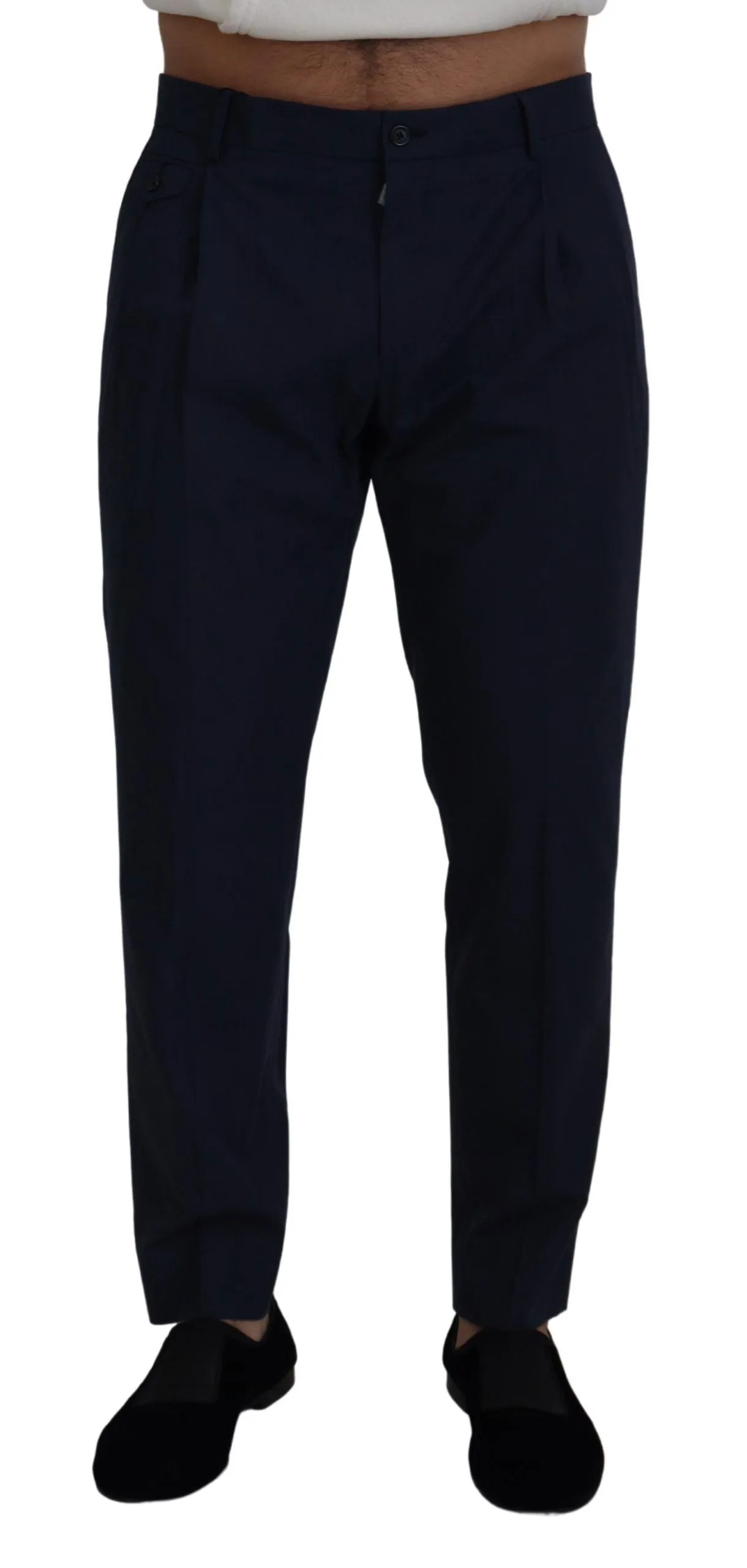 Chic Slim Fit Chinos in Blue sold by Louxly