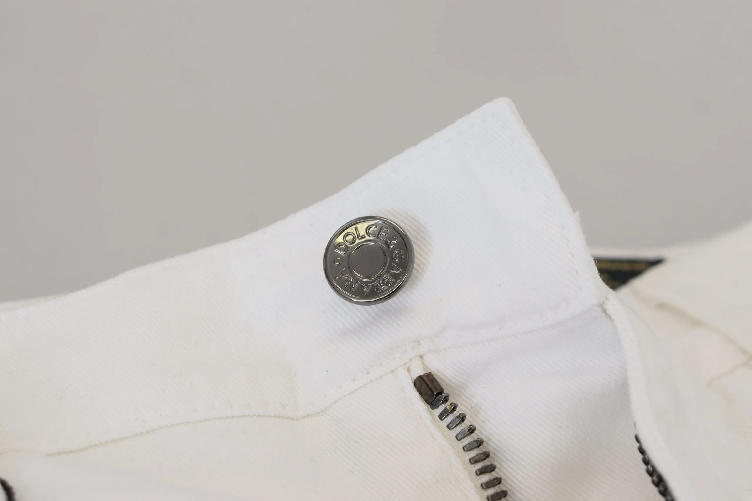 Elegant Slim Fit White Skinny Jeans sold by Louxly product image thumbnail 5