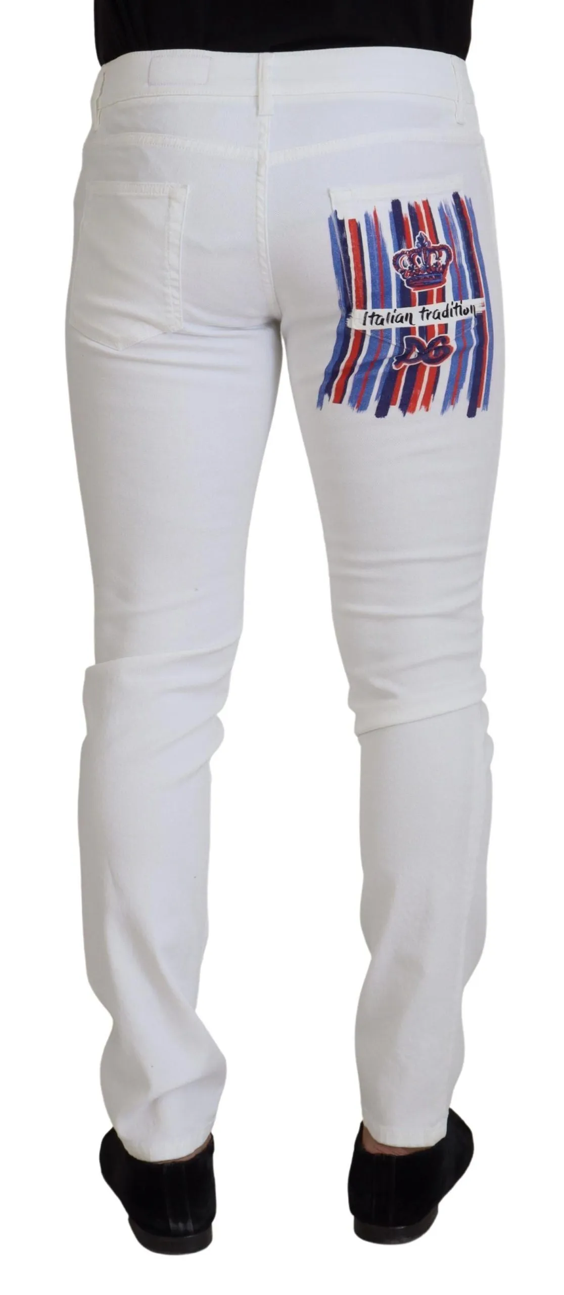 Elegant Slim Fit White Skinny Jeans sold by Louxly product image thumbnail 2