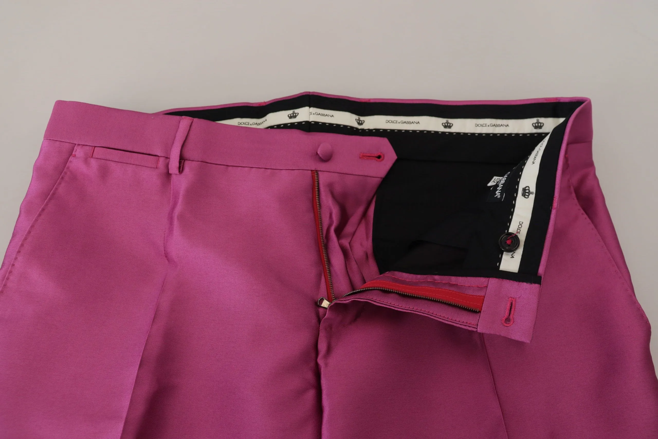 Elegant Slim Fit Formal Dress Pants in Pink sold by Louxly product image thumbnail 5