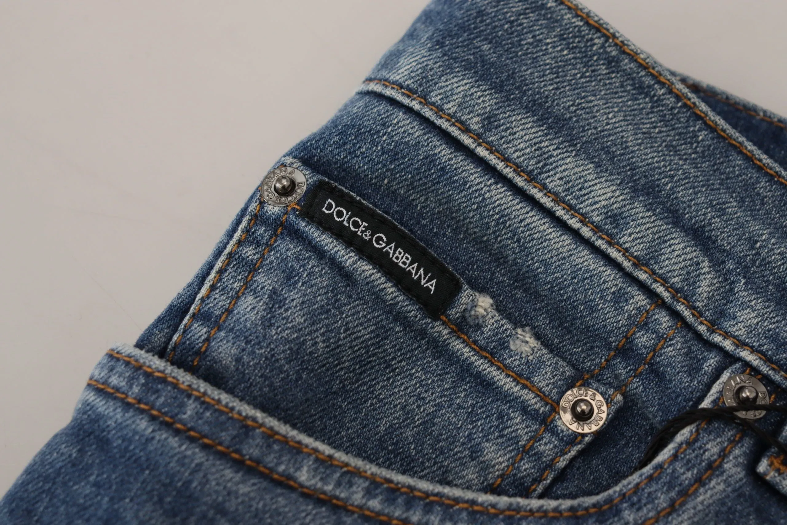 Elegant Slim Fit Italian Denim Jeans sold by Louxly product image thumbnail 4