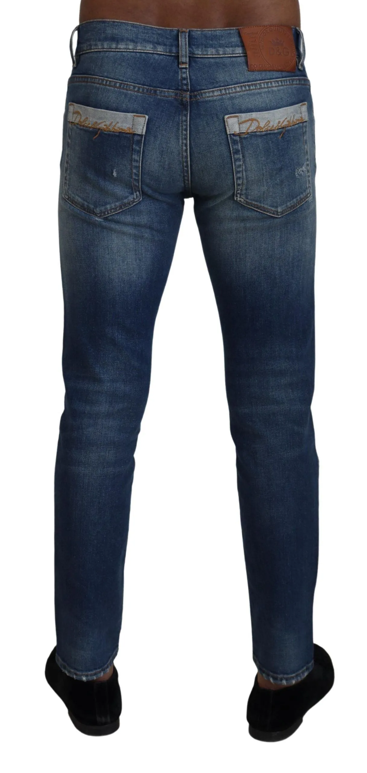 Elegant Slim Fit Italian Denim Jeans sold by Louxly product image thumbnail 2