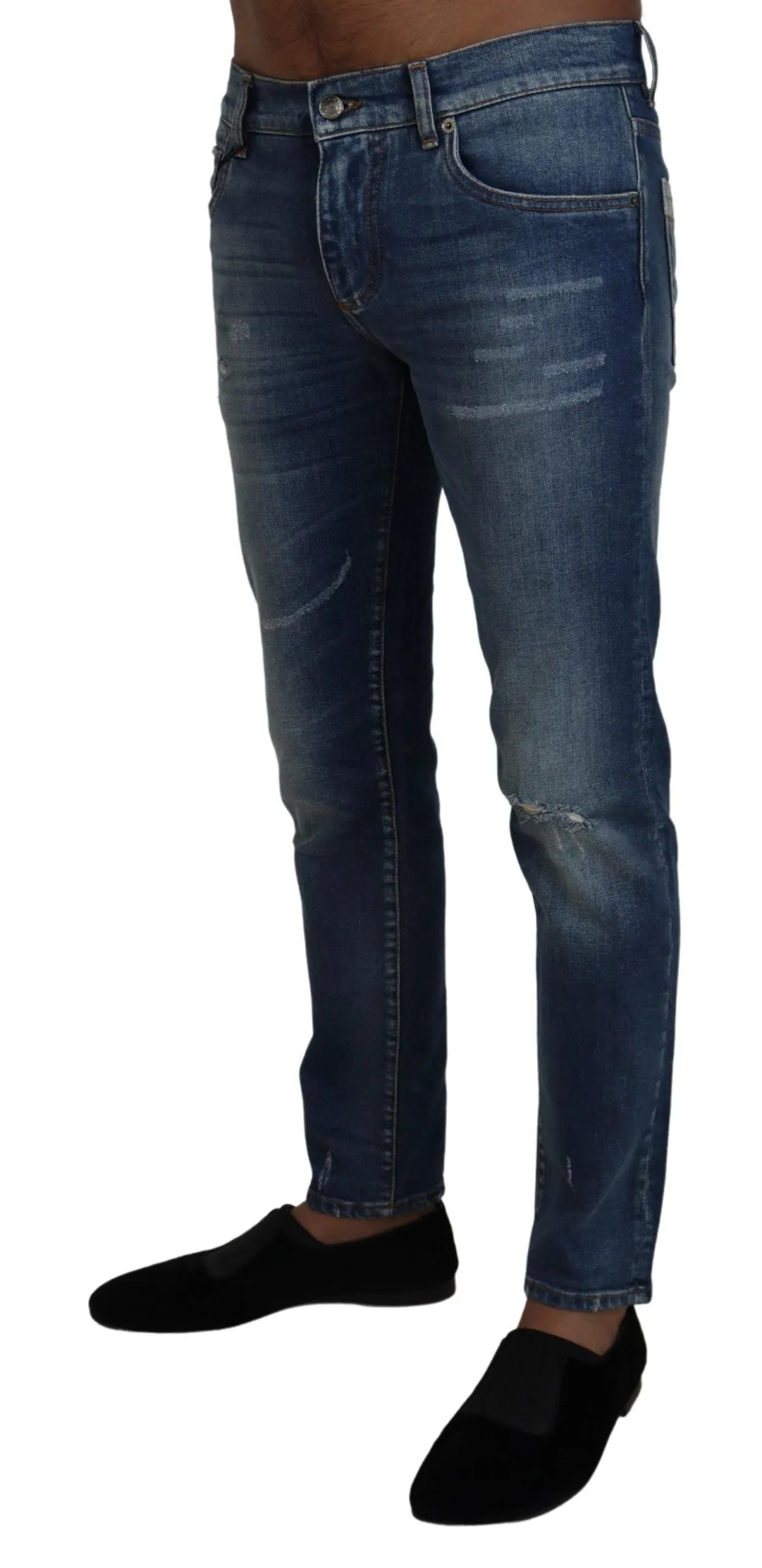 Elegant Slim Fit Italian Denim Jeans sold by Louxly product image thumbnail 3