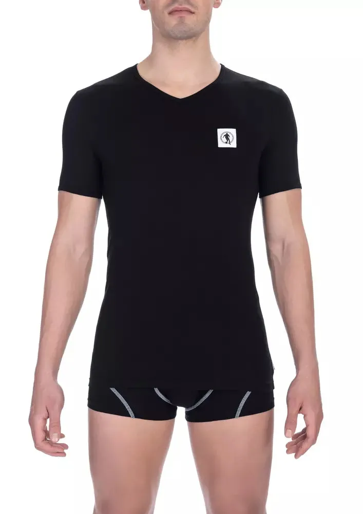 Black Cotton Men T-Shirt sold by Louxly