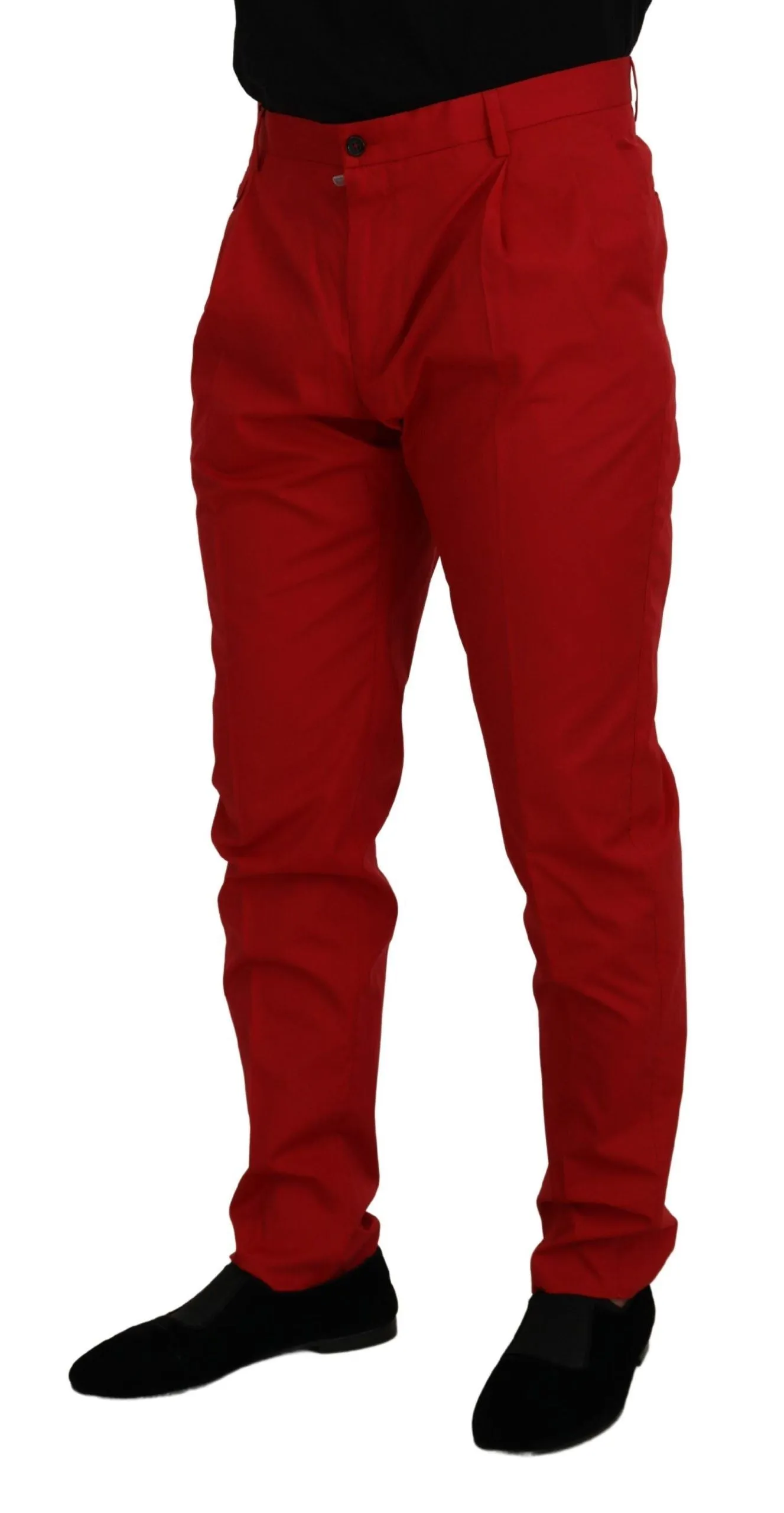 Elegant Slim Fit Crimson Chinos sold by Louxly product image thumbnail 4