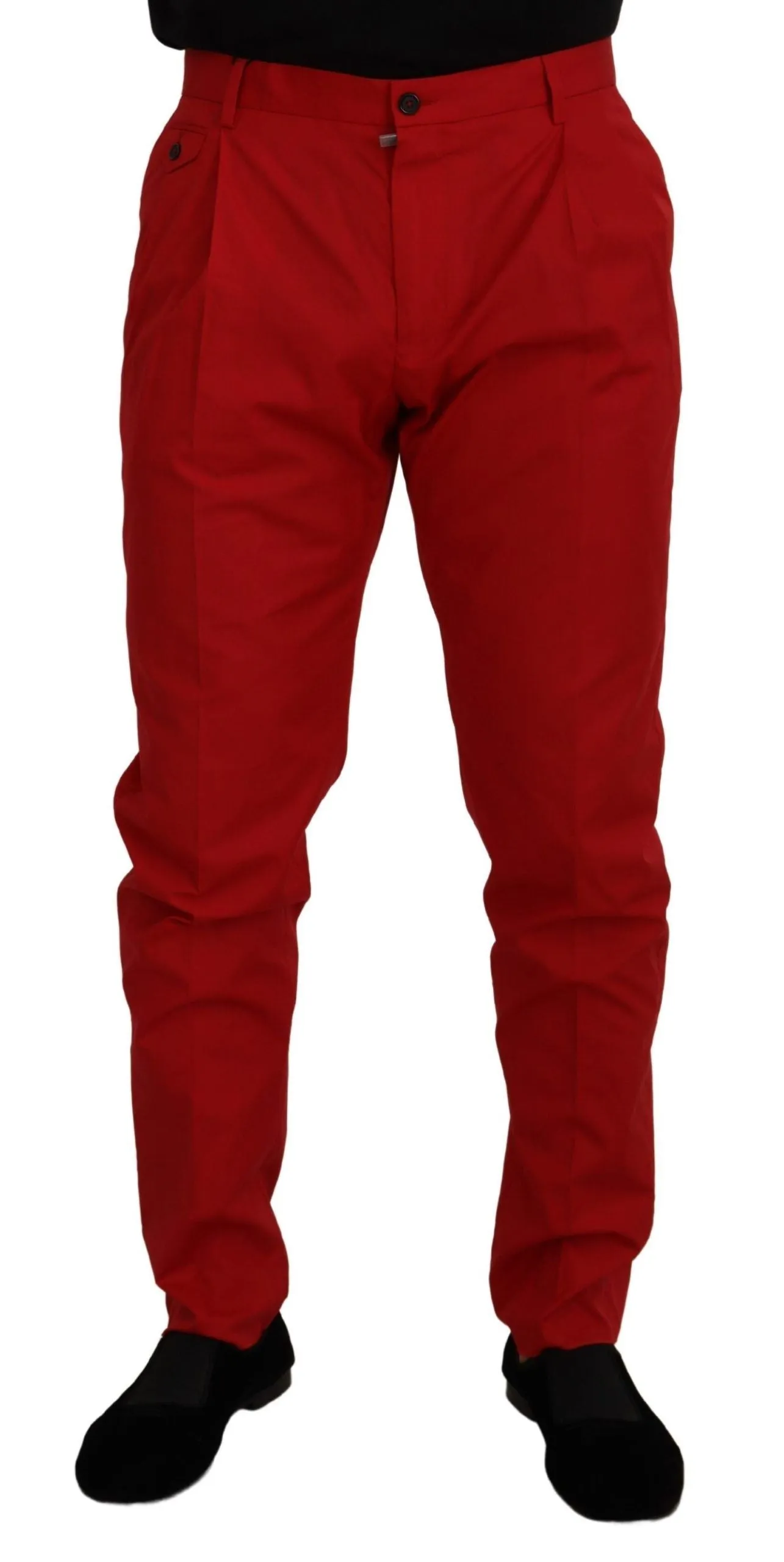 Elegant Slim Fit Crimson Chinos sold by Louxly