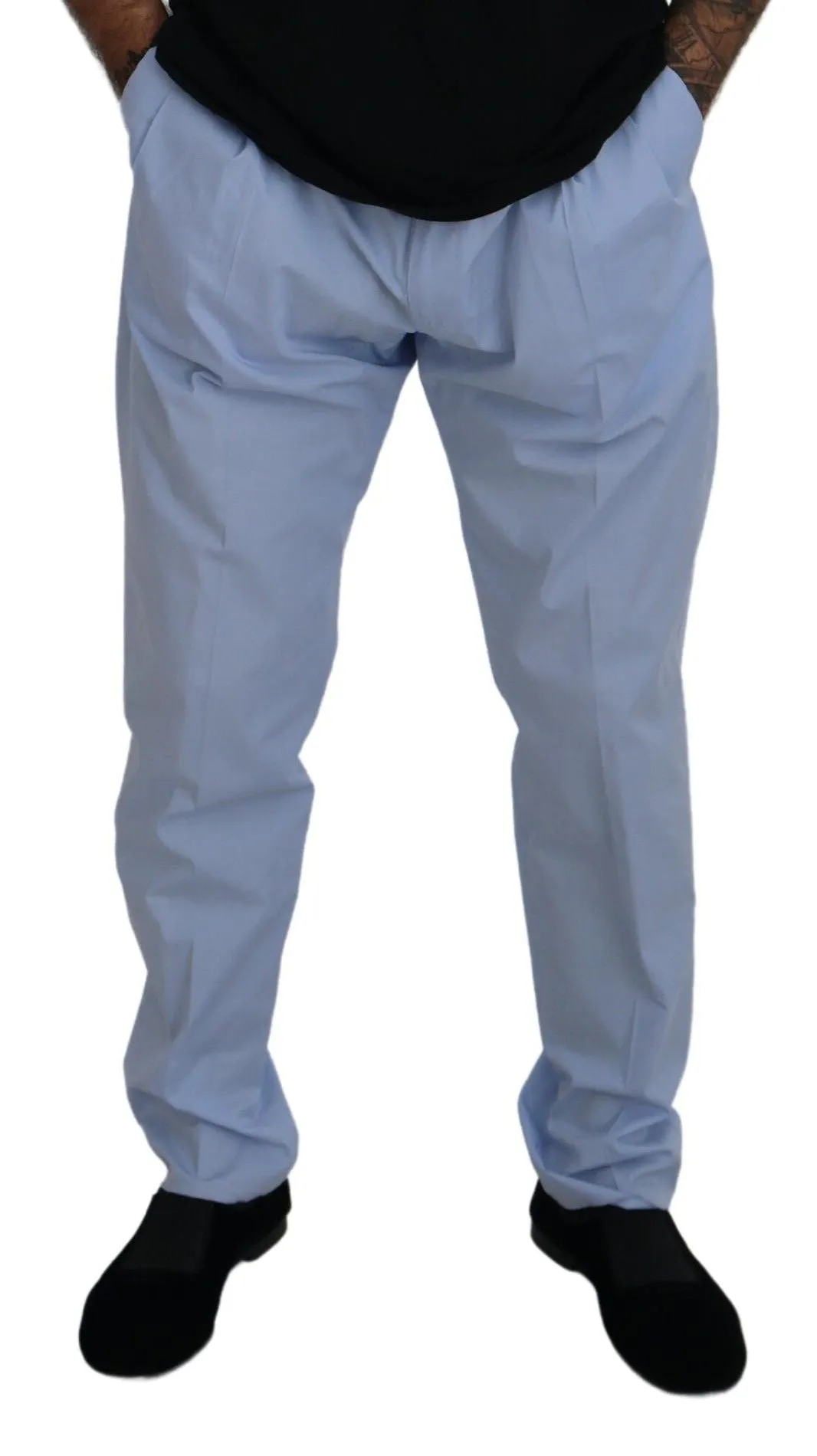 Elegant Slim Fit Chinos In Light Blue sold by Louxly product image thumbnail 3