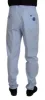 Elegant Slim Fit Chinos In Light Blue sold by Louxly