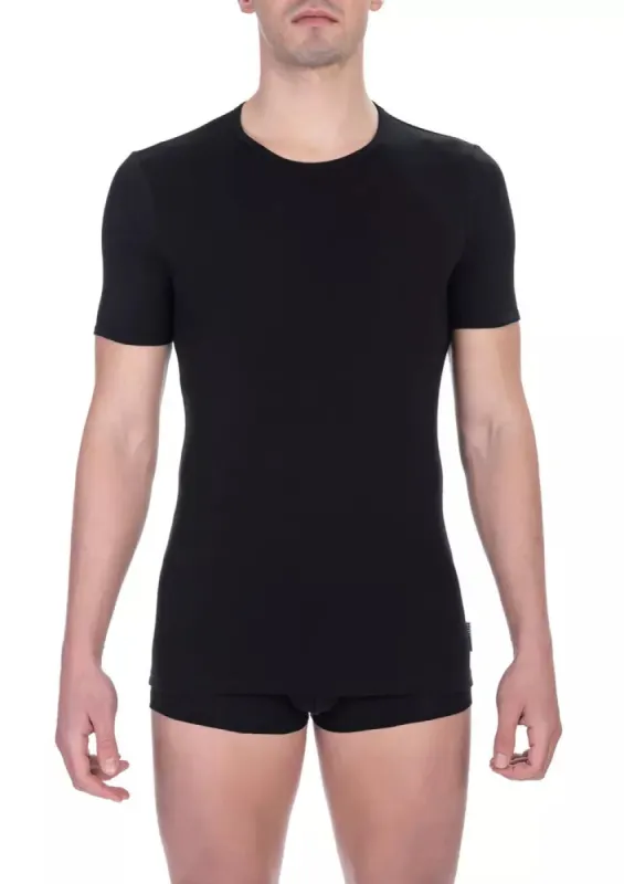 Black Cotton Men T-Shirt made by Bikkembergs