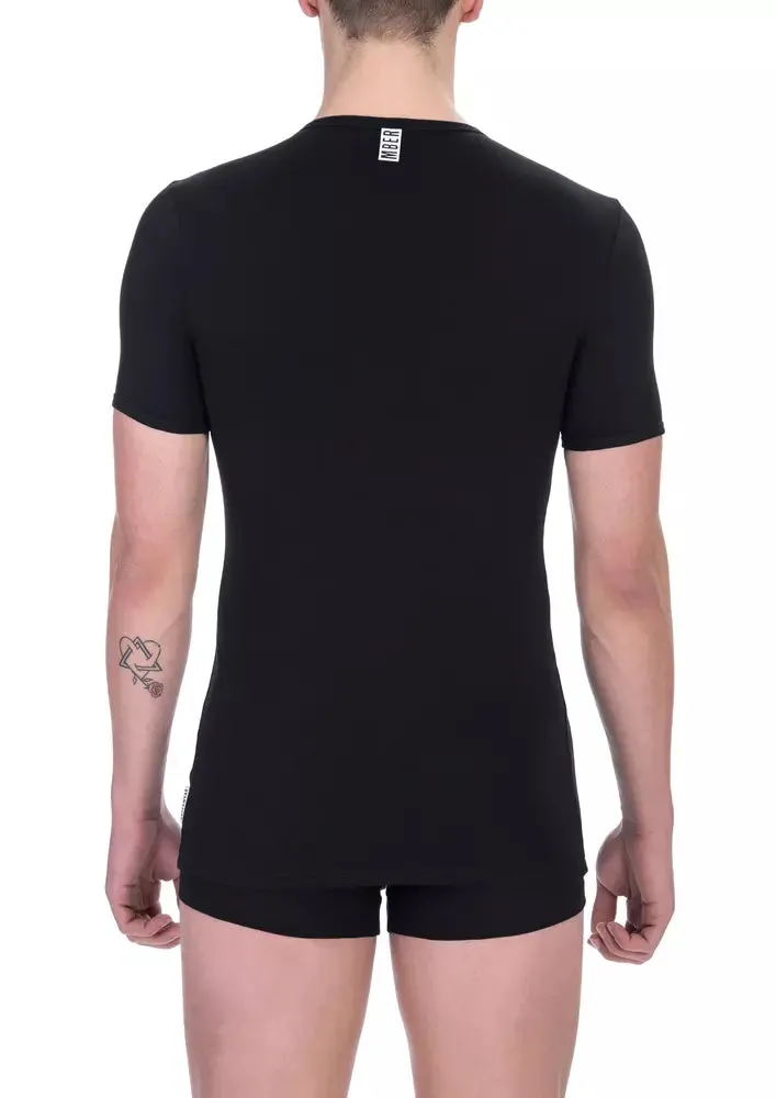 Black Cotton Men T-Shirt sold by Louxly product image thumbnail 2