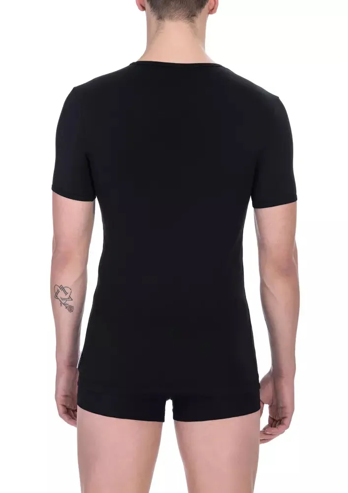 Black Cotton Men T-Shirt sold by Louxly product image thumbnail 2